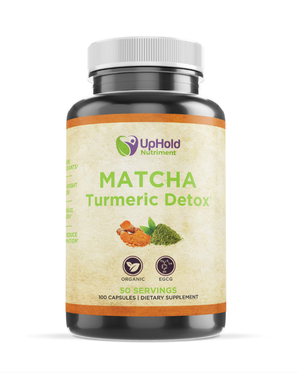 Matcha Turmeric (Black Pepper) Detox Capsules - 50 Servings