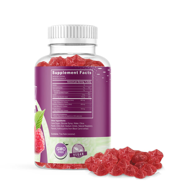 Elderberry Gummies with Propolis & Echinacea (60 Gummies)