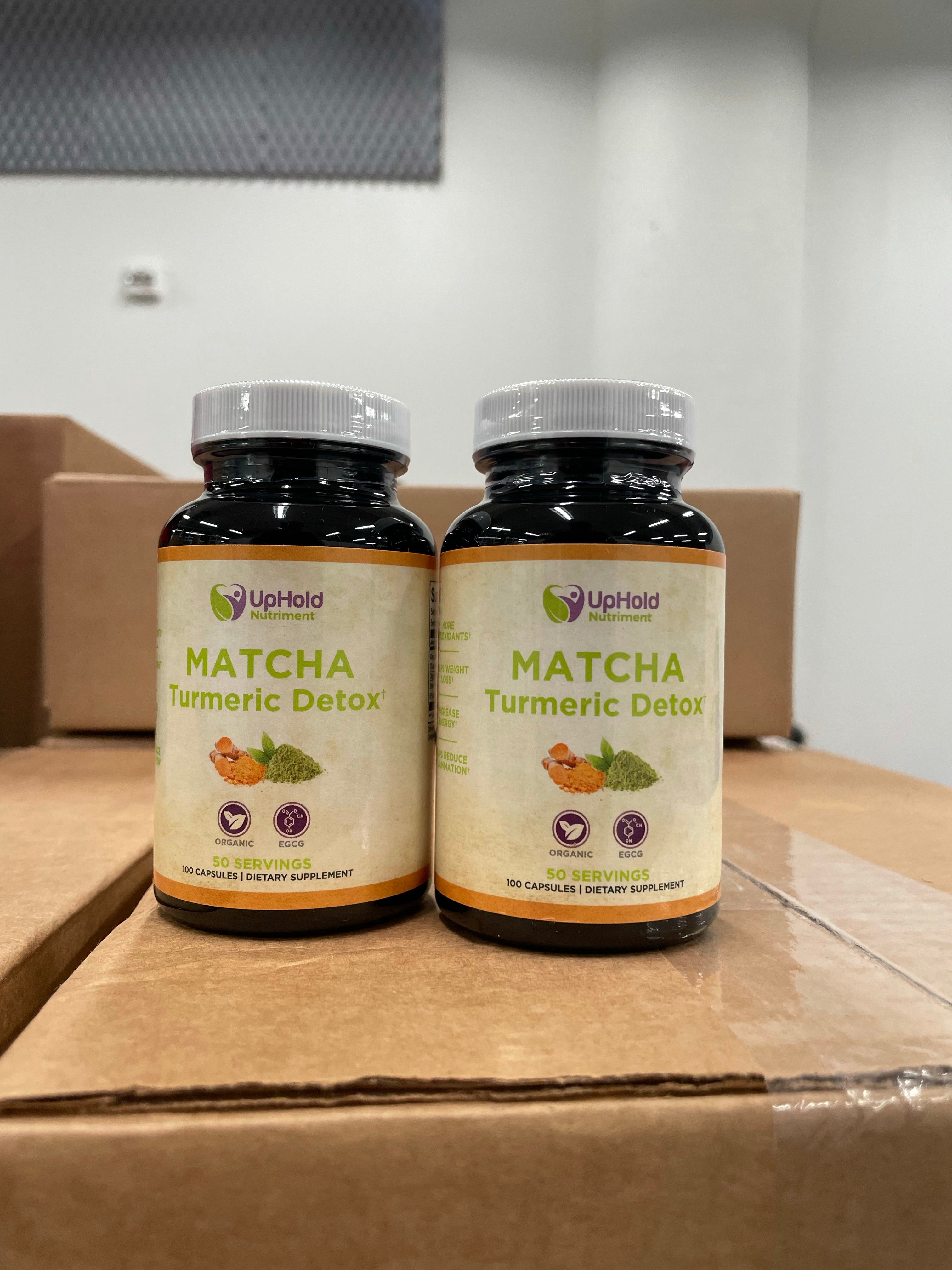 Matcha Turmeric (Black Pepper) Detox Capsules - 50 Servings